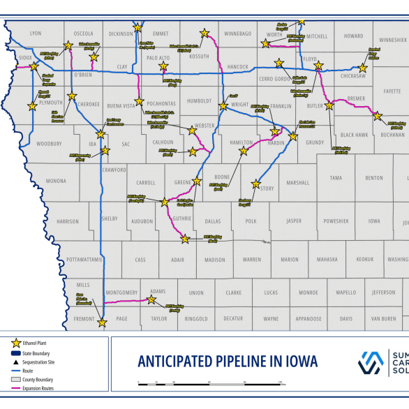 Iowa Utilities Board approves plans for CO2 pipeline through 29 counties